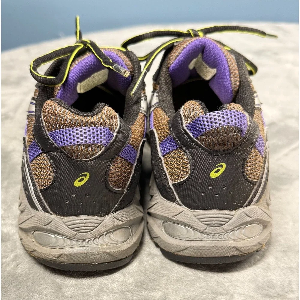 Asics Gel Venture Shoes Womens 8.5 Brown Purple Yellow Trail Running